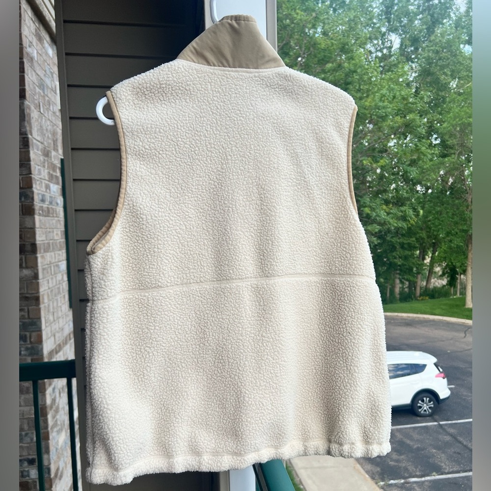 The North Face Cream Sherpa Fleece Vest Land O’Lakes Embroidery Size L - Picture 4 of 12